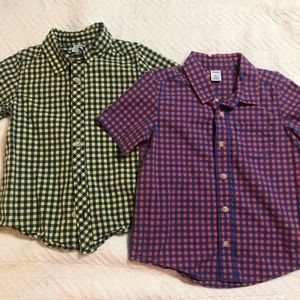 Lot of 2 4T Old Navy button up shirts.